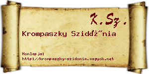 Krompaszky Szidónia névjegykártya